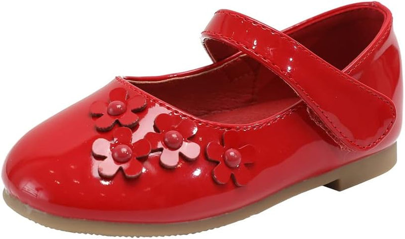 DADAWEN Mädchen Mary Jane Halbschuhe Prinzessin Ballerinas 23 EU Rot, 23 EU Rot