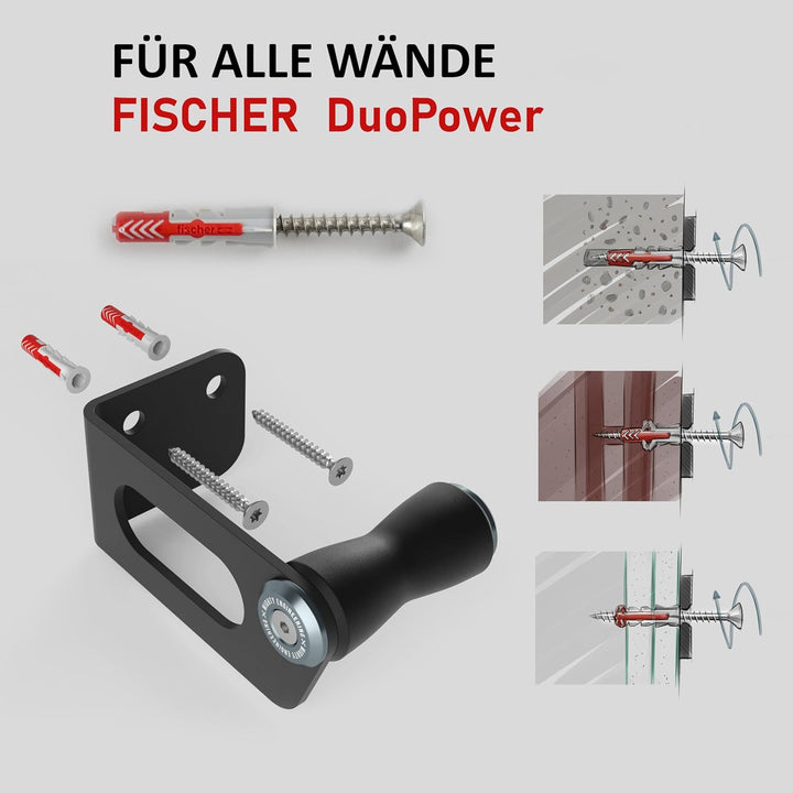 MIGHTY ENGINEERING Fahrrad Wandhalterung LOCK-UP – Vertikale Aufbewahrung für Rennrad, MTB u. E-Bike