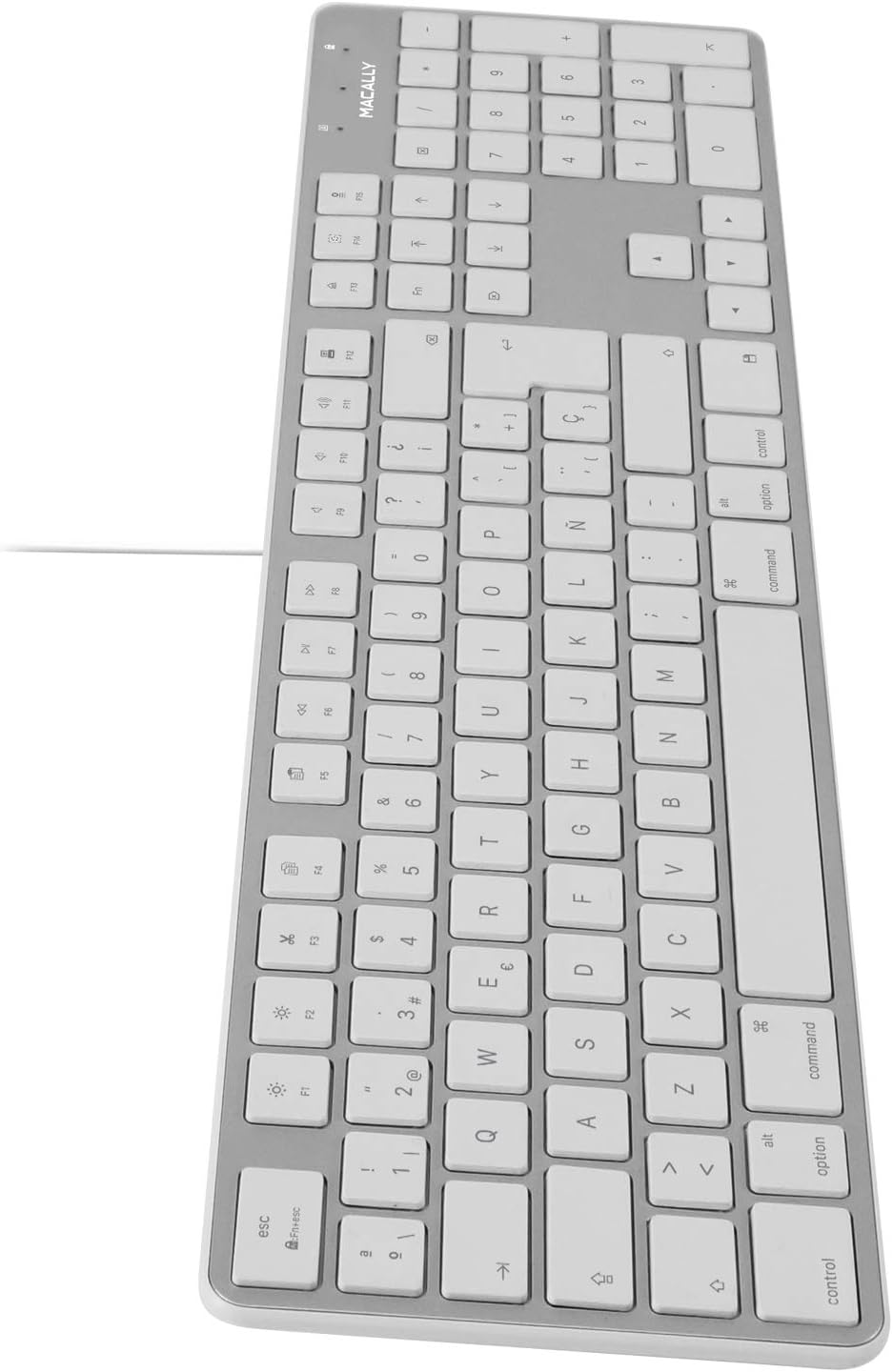 MacAlly SLIMKEYPROA-ES 104 Tasten Ultra Slim und volle Grösse USB-Tastatur für Mac - Spanisch, Spani