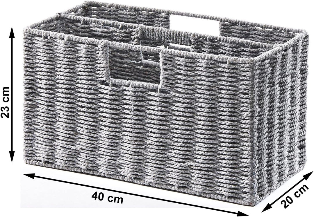 Kobolo Magazinsammler Zeitungsständer - Seil/Rope - Baumwolle - 40x20x23 cm
