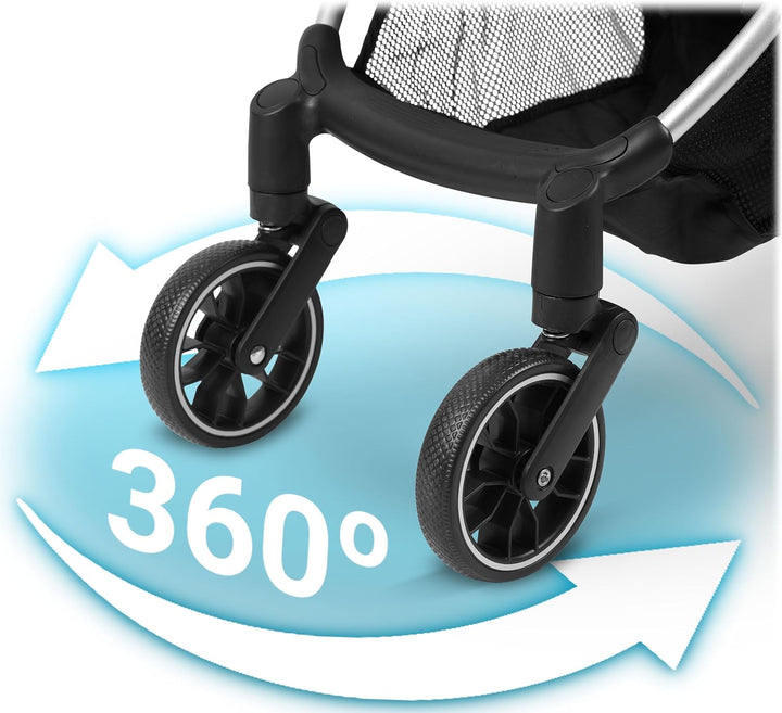 Nukido Kinder Wagen Kinderwagen Babywagen Bis 15 kg Grosse Räder Sitzbuggy Buggy Zusammenklappbar Ha
