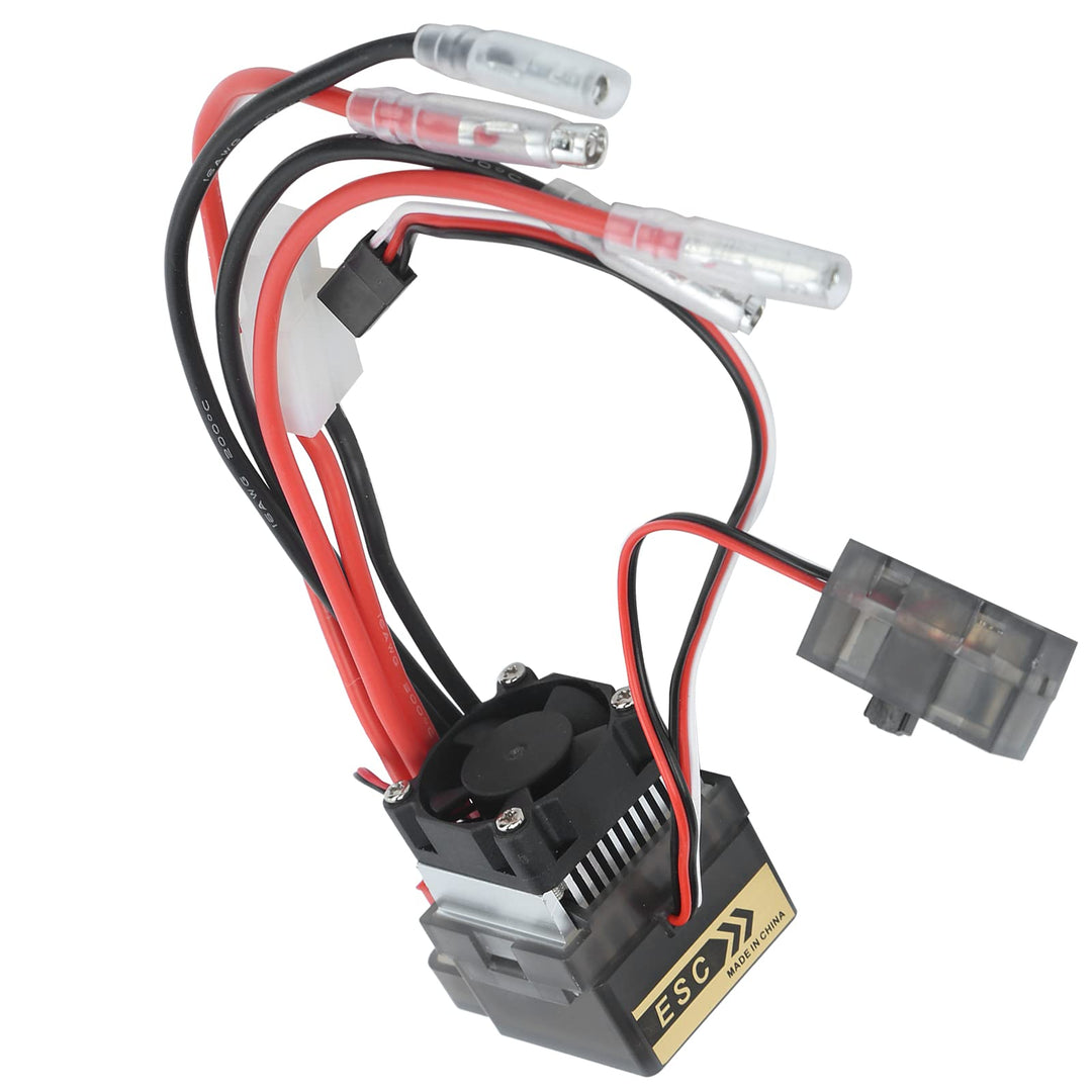 Drfeify RC ESC 360A mit Kühlkörper und Lüfter wasserdichter gebürsteter Regler für 1/10 RC Crawler/T