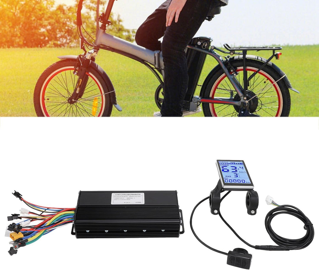 BuyWeek Brushless Motor Controller Kit für Elektrofahrrad, 36V 48V 52V 1500W 2000W 40A 3 Modus Sinus