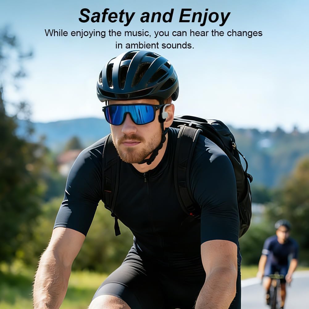 Knochenschall Kopfhörer, Open Ear Kopfhörer Kabellos 14 Stunden Akkulaufzeit, Bone Conduction Headph