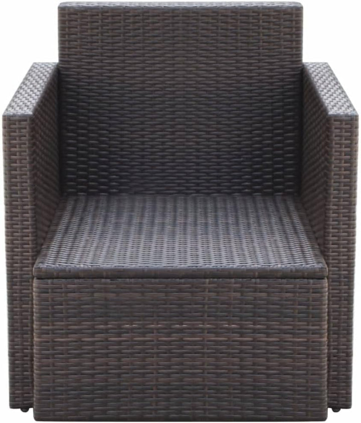 vidaXL Gartenstuhl mit Auflagen Kissen Stuhl Gartensessel Sessel Gartenmöbel Sofa Einzelsofa Lounge