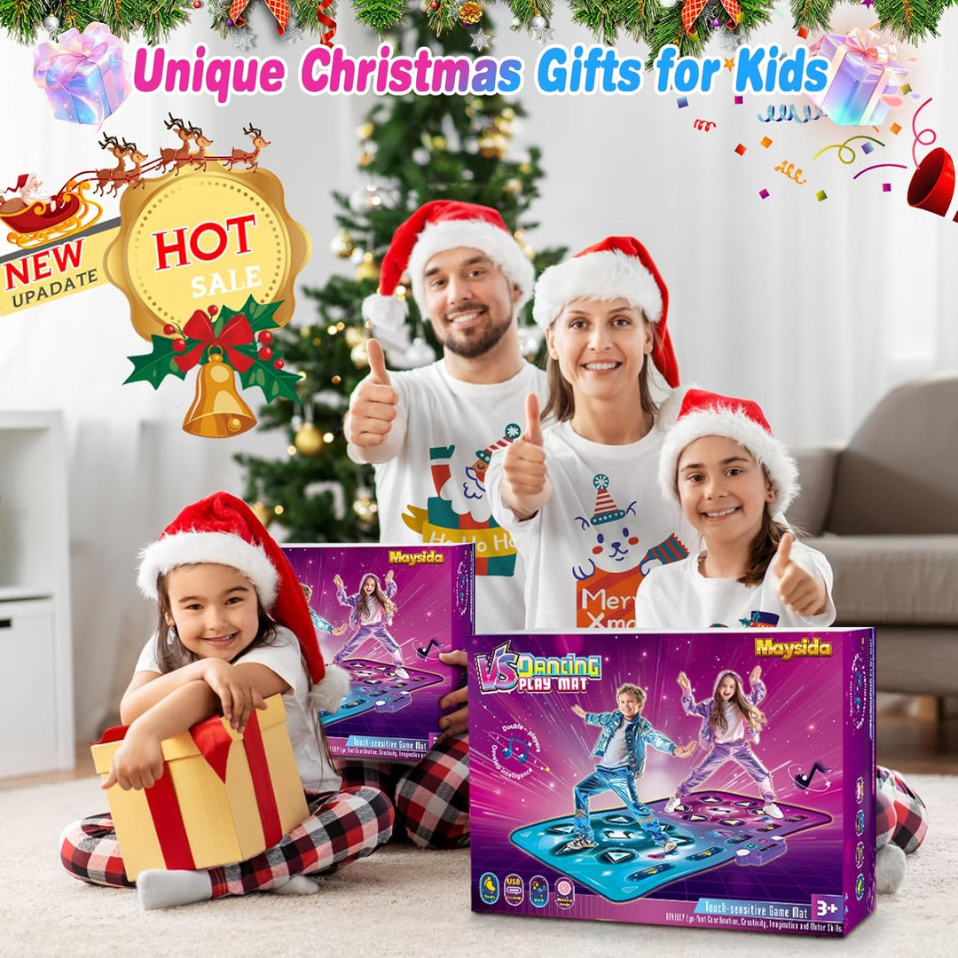 maysida Rechargeable Tanzmatte für 2 Kinder Spielzeug Geschenke für Mädchen Jungen 4 5 6 7 8Jahre,Ki