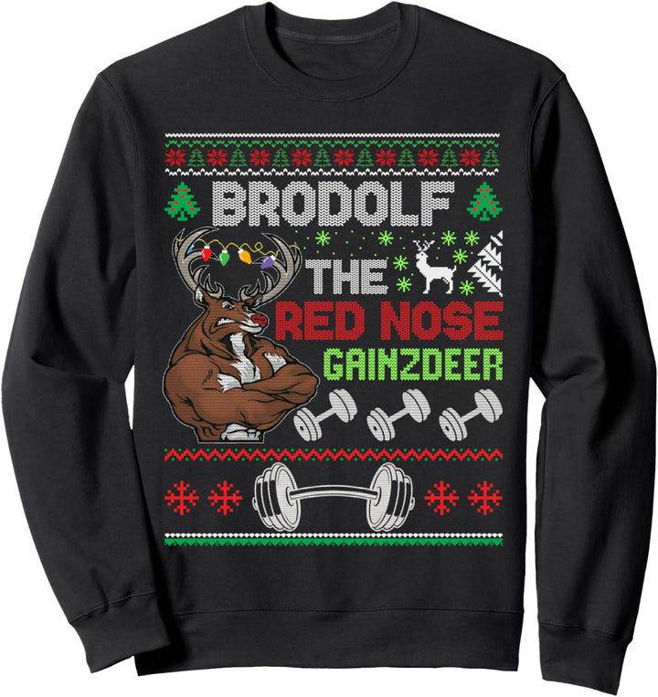 Brodolf Die rote Nase Gainzdeer Hässliche Weihnachten Sweatshirt