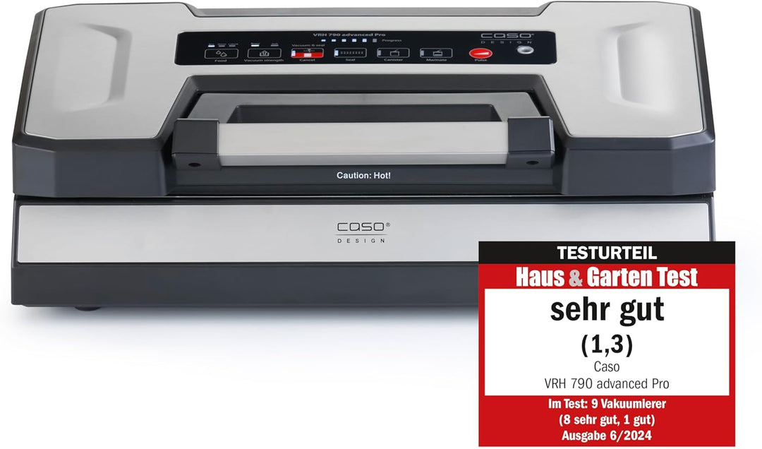 CASO VRH 790 advanced Pro, Manuell - Vakuumierer - bis zu 200 Vakuumiervorgänge non-stop, mit patent