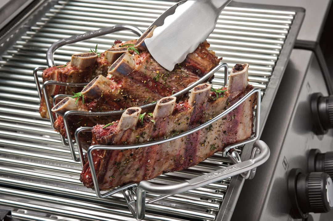 Broil King, 38,5x22x9,5cm. Sparerib und Bratengestell, Edelstahl, 5 x 5 x 5 cm, 62602