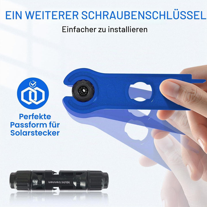 ECO-WORTHY Solar Stecker Crimpzange Set für 2,5/4/6mm² Solarpanel Solarkabel, 10 Paar Solarstecker +