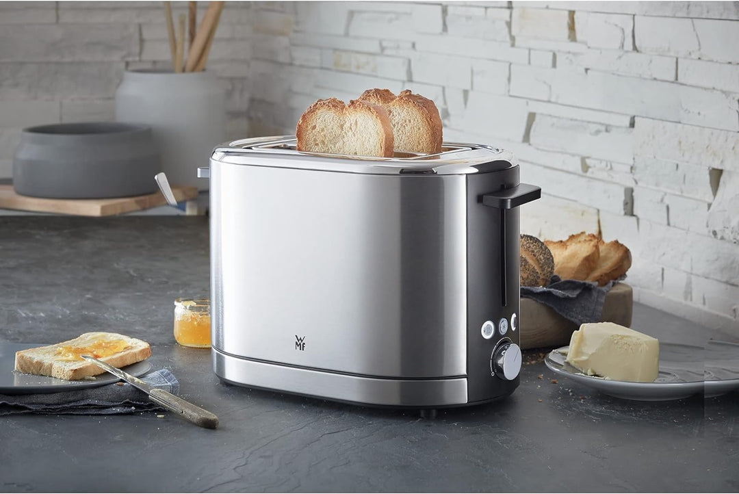 WMF Kineo Wasserkocher mit Temperatureinstellung 1,6l, Kalkfilter, 3000W & Lono Toaster Edelstahl, D
