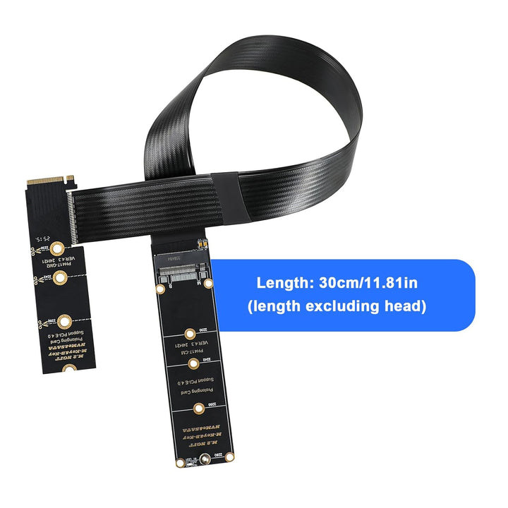 eMagTech NGFF M-Key NVME Stecker auf Buchse Stecker PCI-E 4.0 Verlängerungskabel für Motherboard SSD