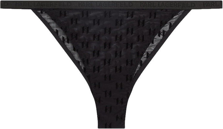 KARL LAGERFELD Damen Kl Monogram Flock Brasilianisch M Schwarz, M Schwarz