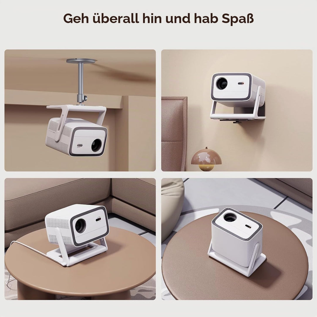 Wanbo Vali 1 Projektor mit 200° kardanischer Projektion, 900 ANSI-Lumen, Android 11 TV-System, 1080P
