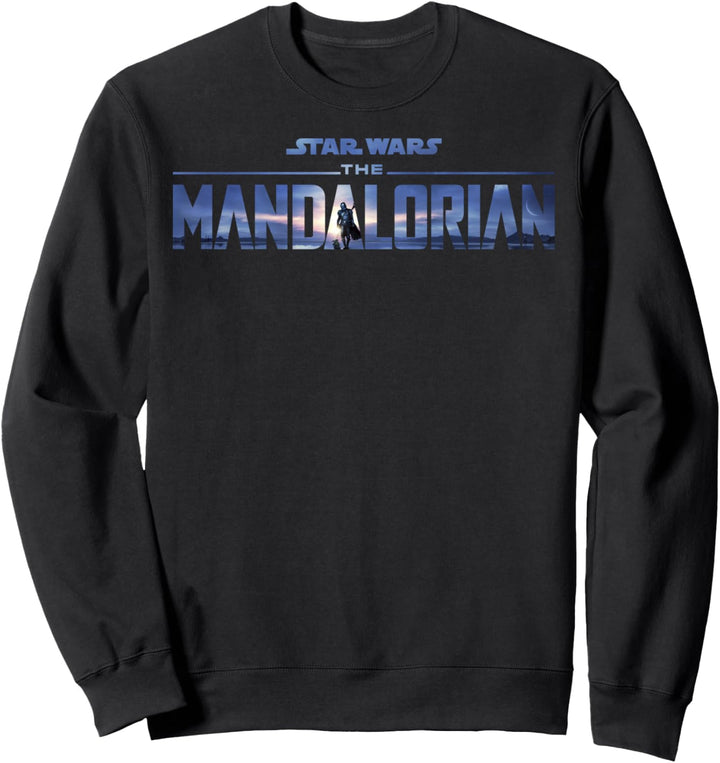 Star Wars Mandalorian Mando In The Horizon Text Sweatshirt