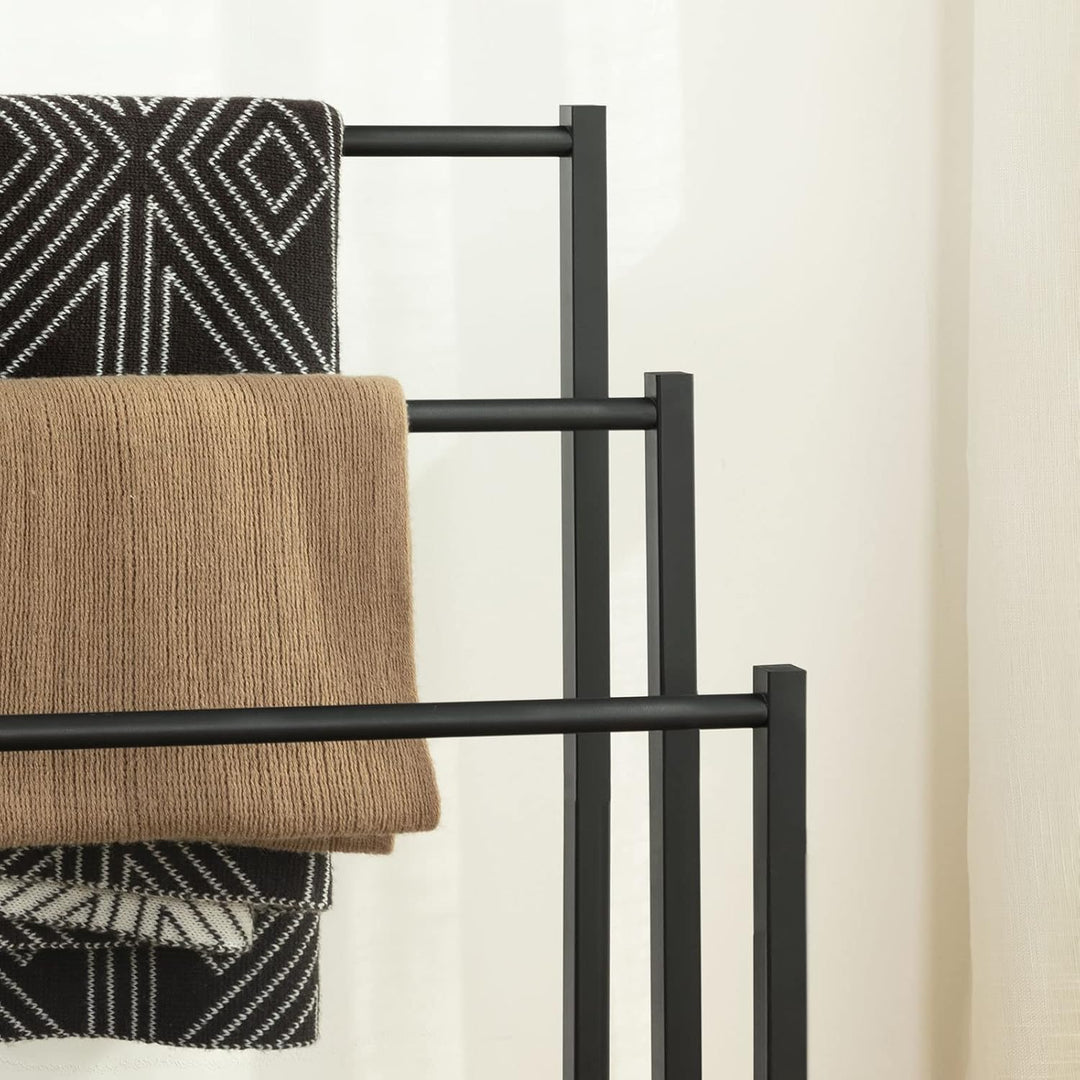 HOOBRO Handtuchständer, Handtuchhalter Freistehend für Badezimmer, Handtuchleiter stehend mit 3 stan