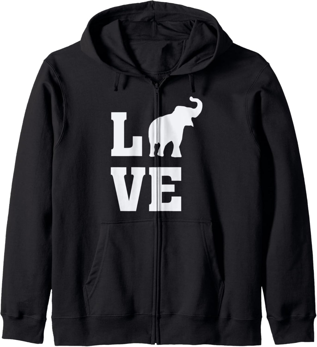 I Love Elephants - Animal Elephant Lover Silhouette Image Kapuzenjacke