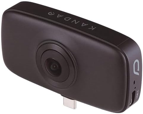 Kandao QooCam Fun Black [USB-C], a Kind of 360 Camera live Stream on Social Media Smartphone Camera
