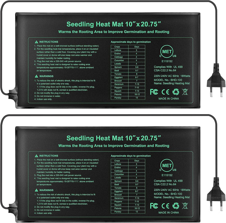 RIOGOO Heizmatte Wärmematte für Sämling Germination und Haustier,Wasserkultur-Samen-Reptil-Betriebsh
