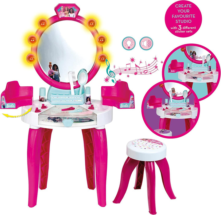 Theo Klein 5328 Barbie Schönheitsstudio mit Licht- und Soundfunktion & 5790 Barbie Frisier-Set I Zub