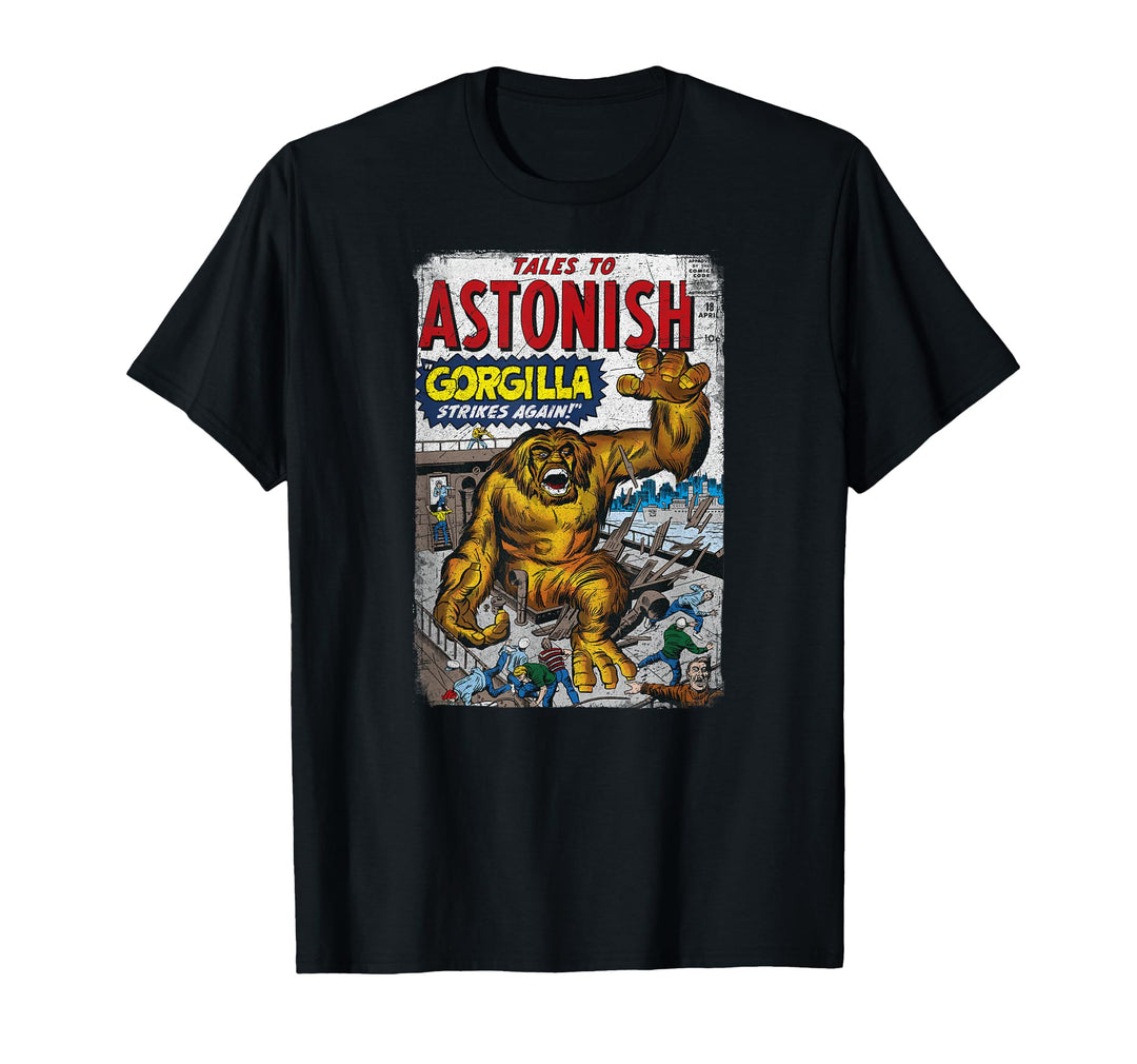 Mens Marvel Monsters Unleashed Retro Comic Intro GORGILLA T-Shirt 2XL White