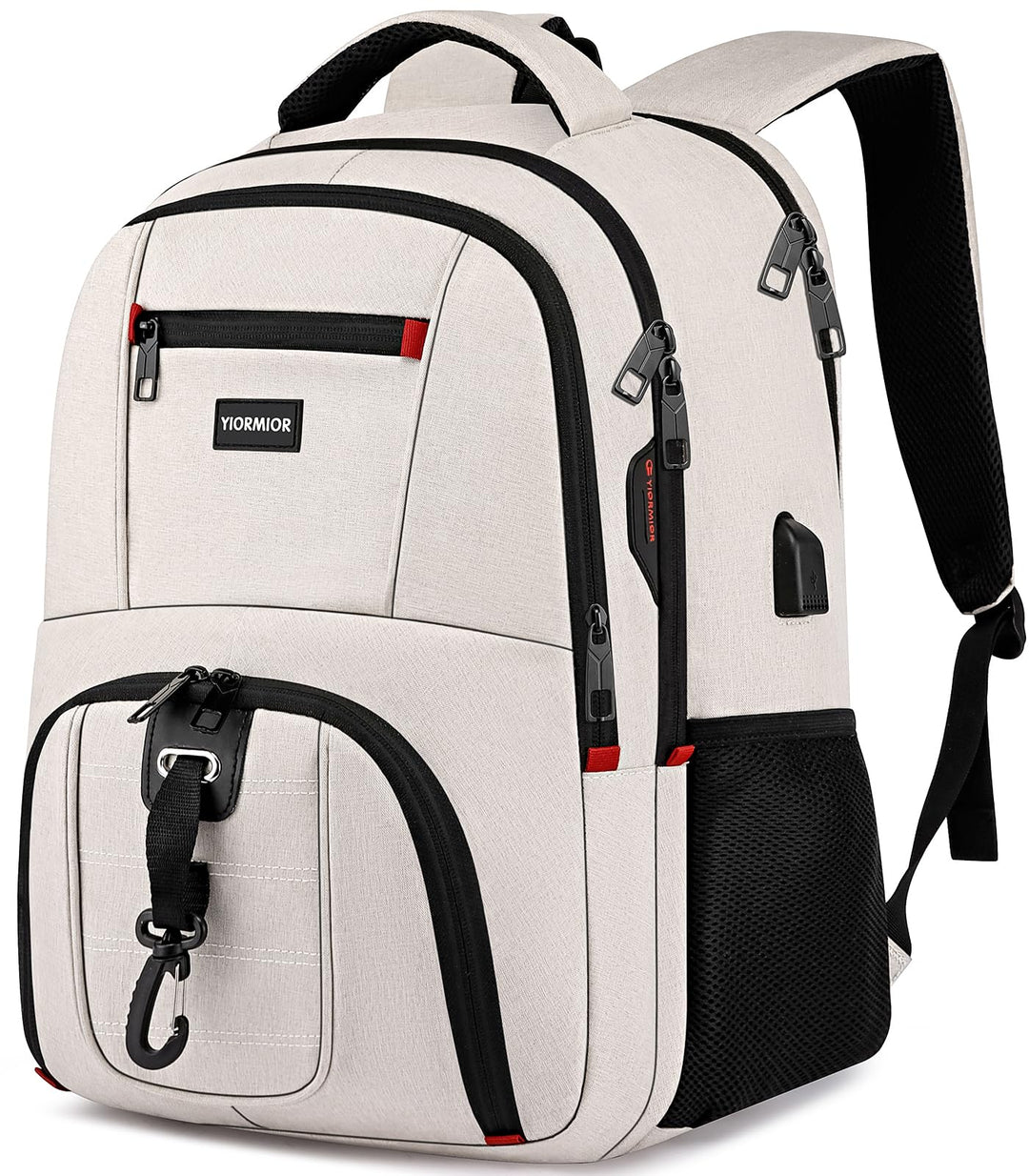 YIORMIOR Schulrucksack Jungen Mädchen Teenager Rucksack Herren Damen für 15,6 Zoll Laptop Rucksack A