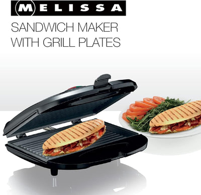 Melissa 16240109 Sandwichmaker - Grilltoaster - Sandwichtoaster - Paninitoaster - 750 Watt - Antihaf