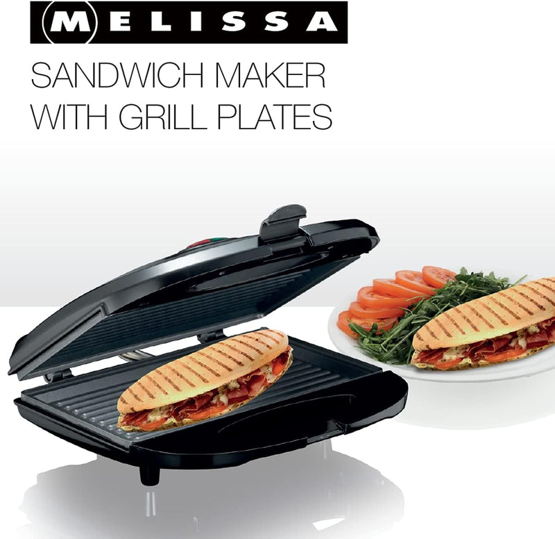 Melissa 16240109 Sandwichmaker - Grilltoaster - Sandwichtoaster - Paninitoaster - 750 Watt - Antihaf