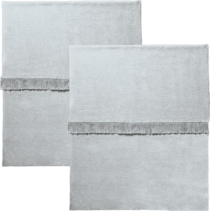 Erwin Müller Plaid, Wolldecke, Wohndecke im 2er-Pack, Silber Grösse 100x150 cm - anschmiegsam, tempe