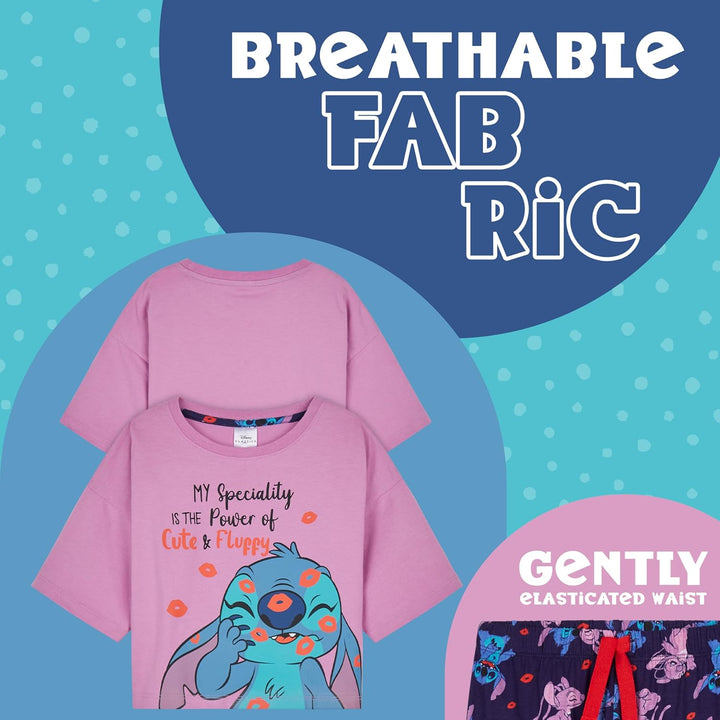 Disney Stitch Schlafanzug Mädchen, bequemer Pyjama für Kinder & Teenager – Geschenke für Mädchen 9-1