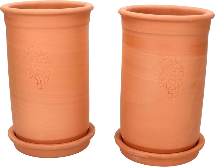 MamboCat | 2er Set Weinkühler + Untersetzer | Ø 12.5 cm | H 20.5 cm | Flaschen-Kühler für Wasser, We