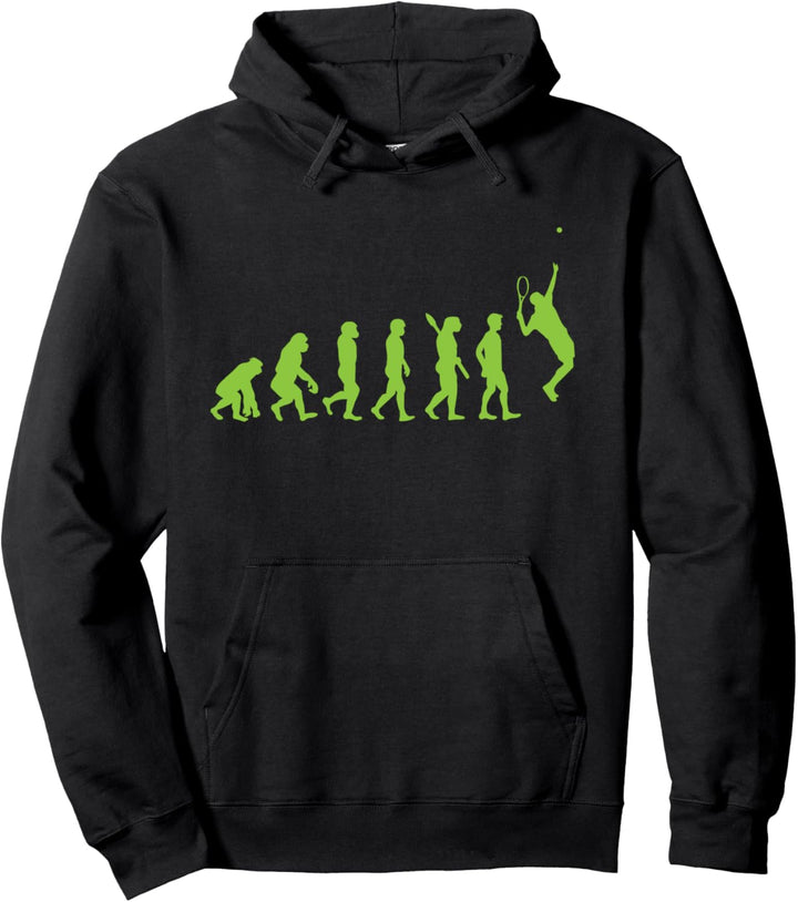 Tennis Spieler Tennisschläger Tennis Evolution Pullover Hoodie