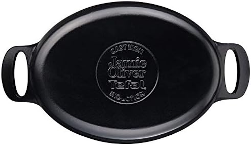 Tefal Jamie Oliver, hochwertiger Kochtopf, Gusseisen, Induktion, oval, 30 x 22 cm 30 cm Kokotte-Schm
