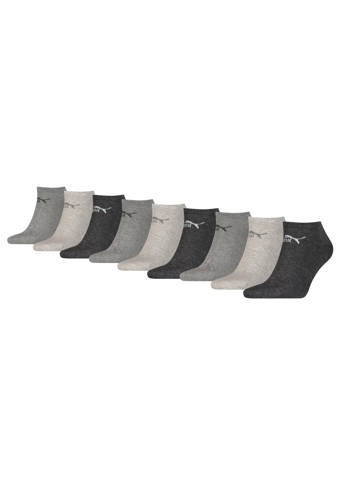 PUMA Unisex Sneaker Socken im Retro Design knöchelhoch für Damen Herren 18er Pack 39-42 800 - anthra