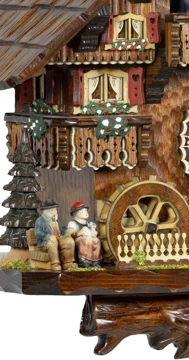Quarz Kuckucksuhr mit Musik, drehende Tänzer TU 4260 QMT HZZG