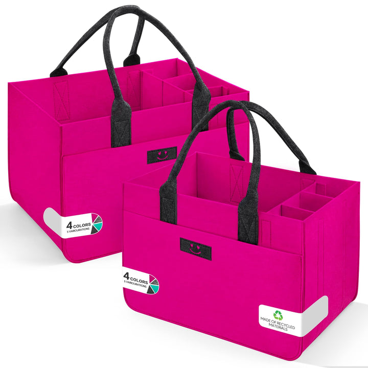 Filz Einkaufskörbe Filztasche 30L Einkaufskorb Faltbar Einkaufstasche mit Fächern, Filztasche Gross