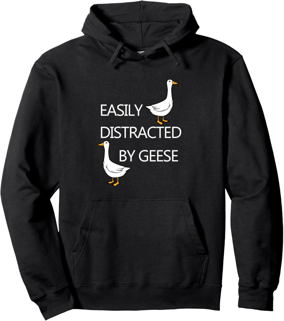Abgelenkt durch Gänse Niedliche Gans Witziges Zitat Pullover Hoodie