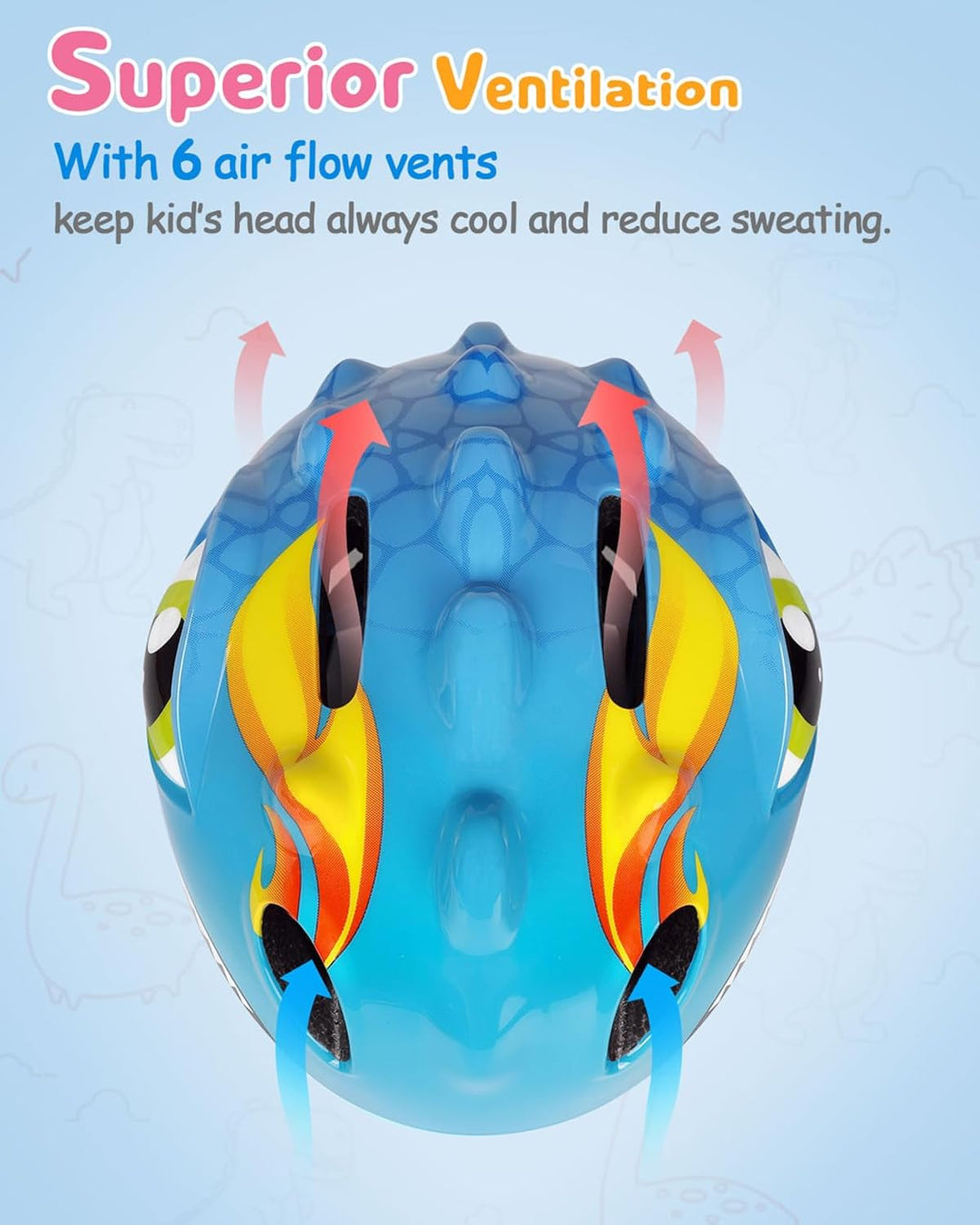 VICTGOAL Fahrradhelm Kinder zu Radsport Niedliche Cartoon 3D Gestaltet Kinderhelm für Fahrrad Skateb