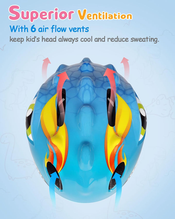 VICTGOAL Fahrradhelm Kinder zu Radsport Niedliche Cartoon 3D Gestaltet Kinderhelm für Fahrrad Skateb
