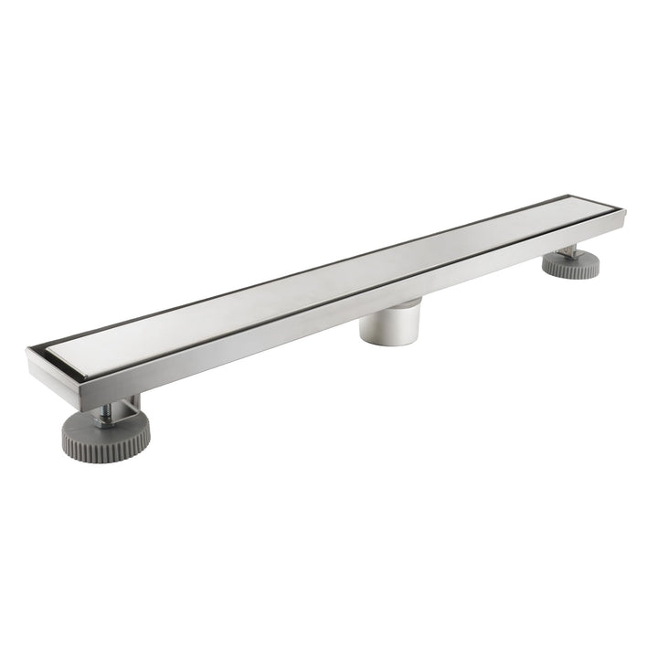 Gugxiom 60 cm Duschrinne, 304 Edelstahl Einsatz Ablaufrinne Dusche Set, 2 in 1 Panels, mit verstellb