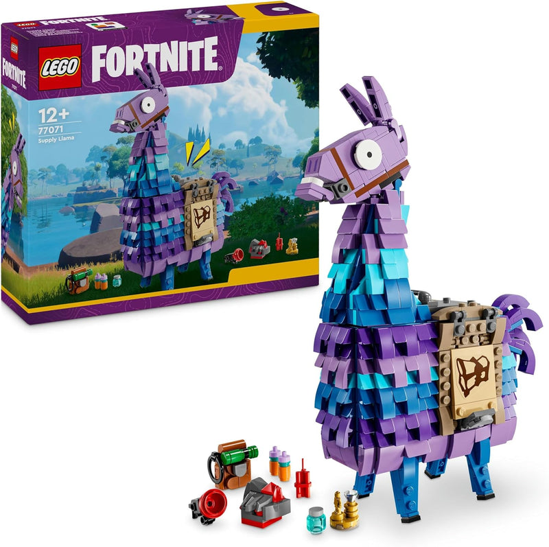 LEGO Fortnite Vorratslama, Spielzeug zum Videospiel, Lama Figur zum Spielen und Ausstellen, Geschenk