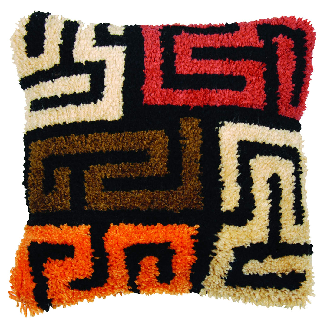 Vervaco PN-0175306 Knüpfkissen Kuba Knüpfpackung, Baumwolle, mehrfarbig, 40 x 40 cm / 16" x 16"