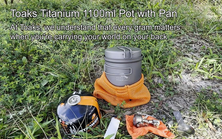 TOAKS Titanium Pot with Pan, 1100 ml
