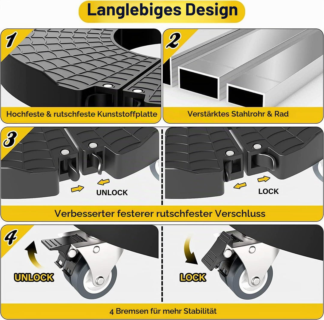 WELDUN Pflanzenroller Aussenbereich Rollbrett pflanzen pflanzenregal 200KG Tragkraft pflanzenständer