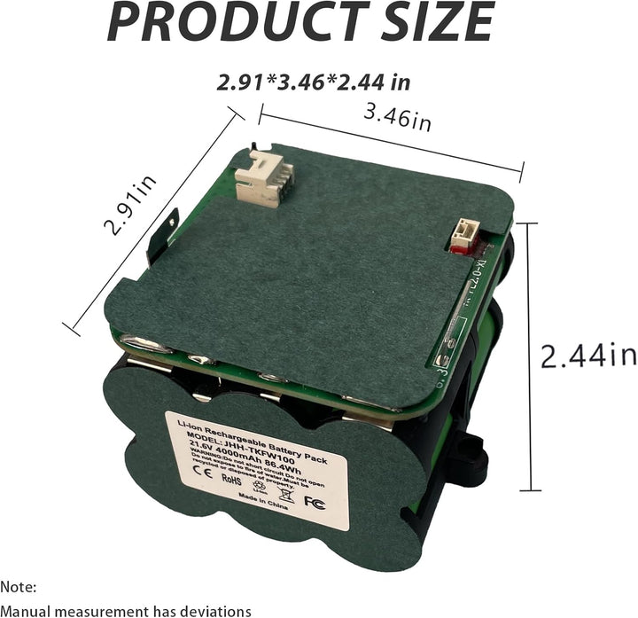 Ersatz akku für Tineco Floor ONE S5 PRO 2/S5 Staubsauger Ersatz akku-21,6 Volt 4000mAh