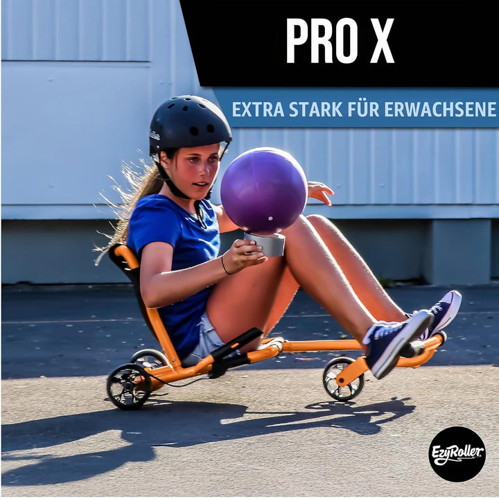 Ezyroller Pro X Fun Fahrzeug Dreirad für Jugendliche und Erwachsene ab 10 Jahre (orange), Orange