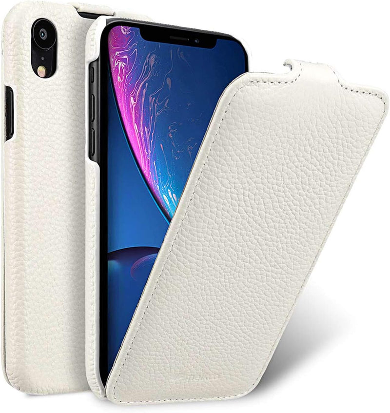 MELCKO Tasche passend für Apple iPhone XR (6,1 Zoll), Case Aussenseite aus beschichtetem Leder, Schu