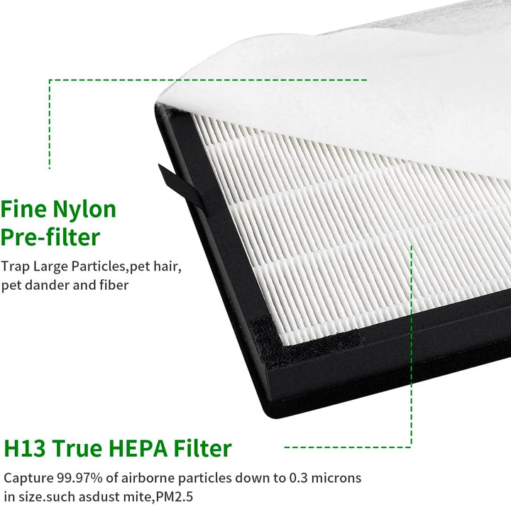 Ersatz-Ersatzteile für MORENTO HY4866 Luftreiniger H13 Ture HEPA-Filter