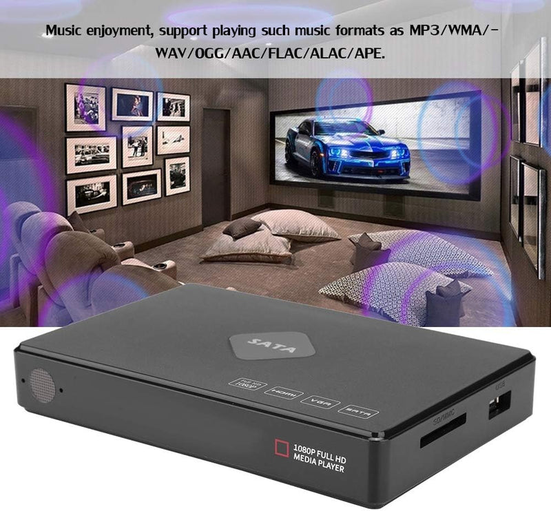 cersalt Einfach zu installierender Festplatten-Player, HDD-Media-Player, für ältere Menschen(Europäi