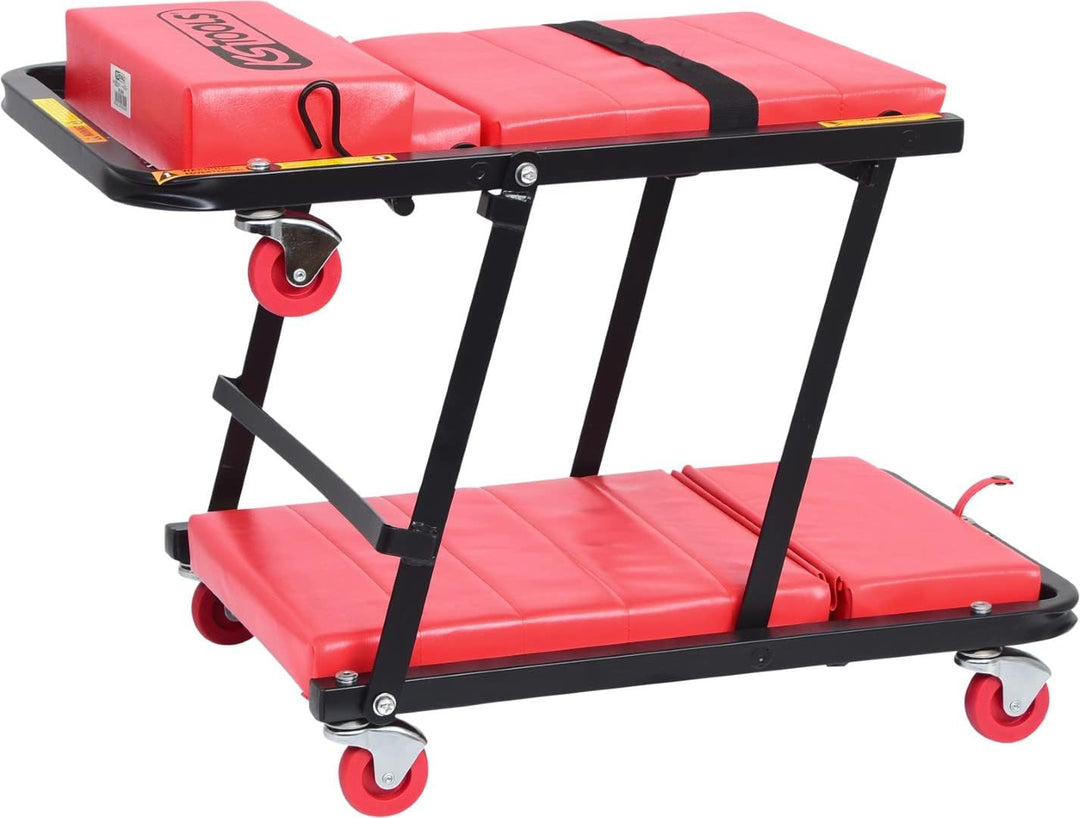 KS Tools 500.8000 Werkstattliege und Klappsitz, 1200x460mm